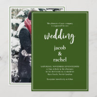 Casamento de Fotografias Verdes na Floresta Escura