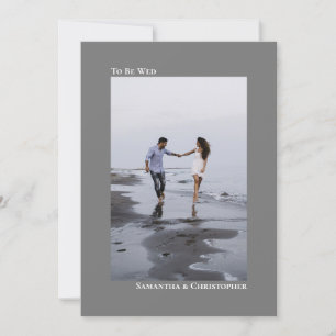 Convite Casamento de Fotografias Verticais da Cinza Minima