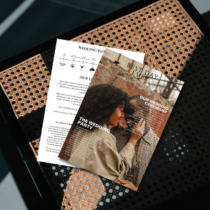 Convite Casamento de fotos da linha do tempo da revista ún
