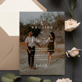 Convite Casamento de fotos da Sobreposição de Script Minim