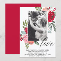 Casamento De Fotos De Amor Com Script Floral Brigh