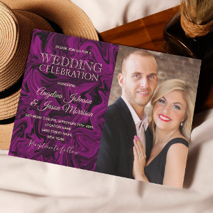 Convite Casamento de Fotos Dourada e Puro Luxo