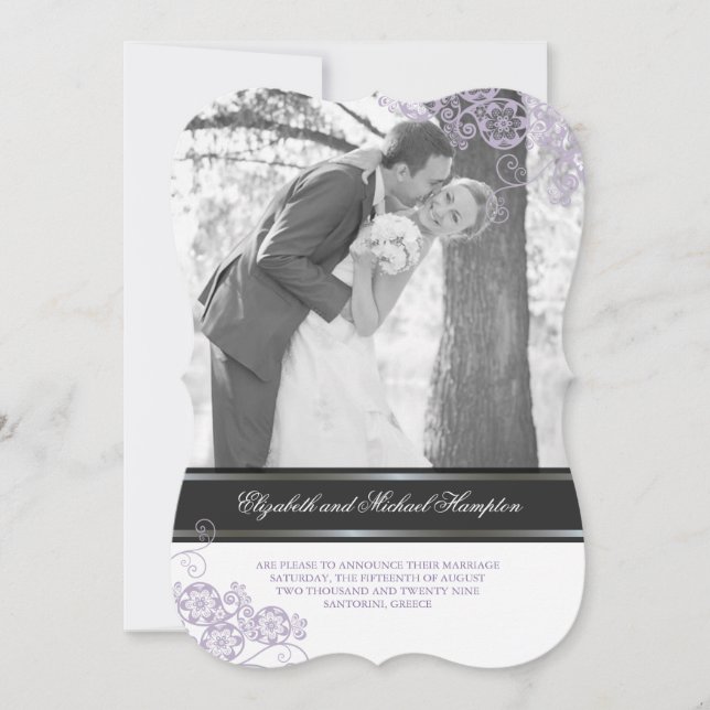 Convite Casamento De Fotos Em Quadrinhos De Paisley Boho V (Frente)