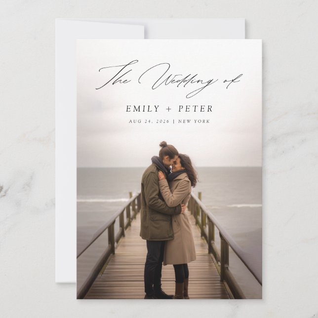 Convite Casamento de Fotos frente e verso com Script Manus (Frente)