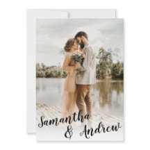 Casamento de fotos minimalista branco e preto