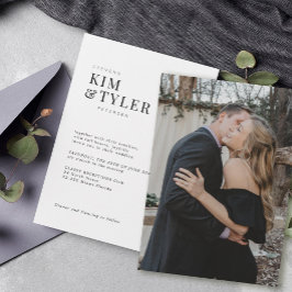 Convite Casamento de fotos modernas e minimalistas simples