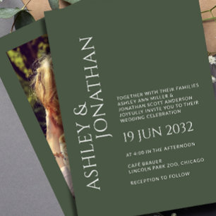 Convite Casamento de Fotos Moderno e Minimalista