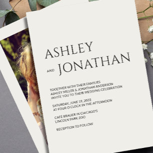 Convite Casamento de Fotos Moderno e Minimalista