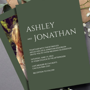 Convite Casamento de Fotos Moderno e Minimalista