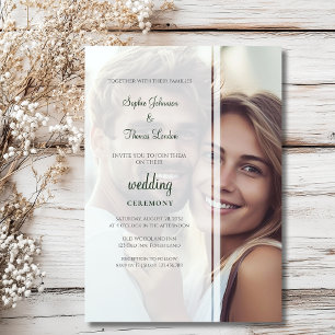 Convite Casamento de fotos personalizado substituível