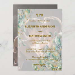 Convite Casamento de fotos rústicas e neutras e elegantes