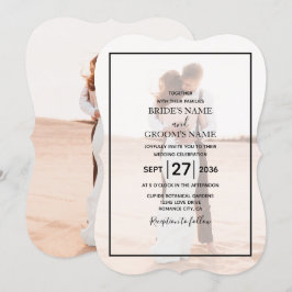 Convite Casamento de Fotos Simples e Minimalista