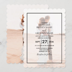 Convite Casamento de Fotos Simples e Minimalista