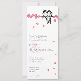 Convite Casamento de Frango de Floresta Encantada com Flor