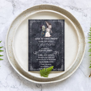 Convite Casamento de Frankenstein Bride Halloween