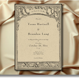 Convite Casamento de Fronteira de Arch Medieval Geográfica