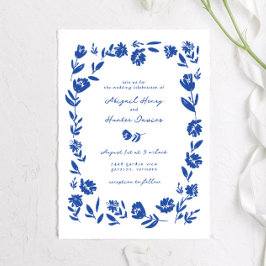 Convite Casamento De Fronteira De Flor Quimérica Desenhada