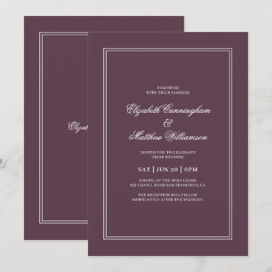 Convite Casamento de Gabinetes Simples Elegante