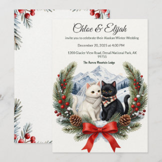Convite Casamento de Gato Alaskano DIY