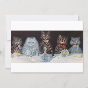 Convite Casamento de Gato, Casamento, Noiva, Louis Wain