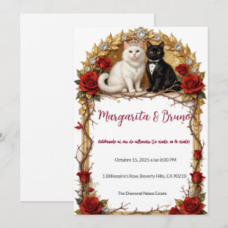 Convite Casamento de Gato de Vingança Viral