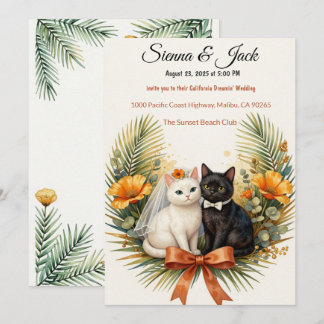 Convite Casamento de Gatos na Califórnia