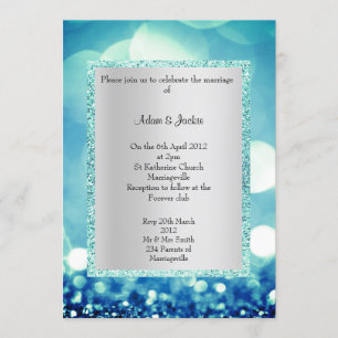CONVITE CASAMENTO DE GELO AZUL ELEGANTE E MODERNO