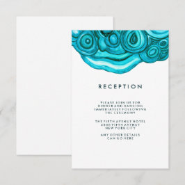 Convite Casamento de Geodo Moderno| Recepção Azul