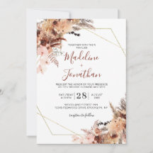 Casamento de Geometria Floral de Autumn Boho Terra