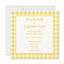 Casamento de Gingham Country Summer Yellow