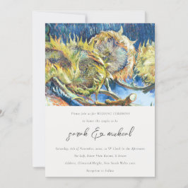 Convite Casamento de Girassol Amarelo Amarelo Mínimo de Sc