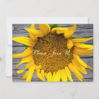 Convite Casamento de girassol Cinza Postwood III
