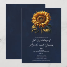 Casamento de Girassol Rústico Azul 