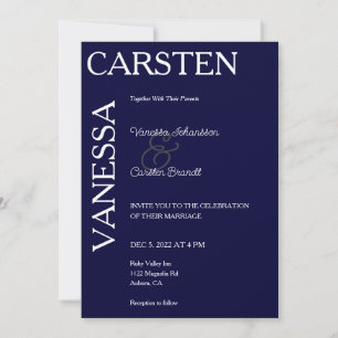 Convite Casamento de Glam Moderno Simplístico