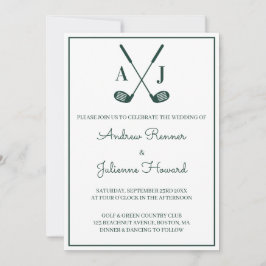 Convite Casamento de Golfe Branco