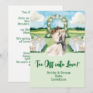 Convite Casamento de Golfe no campo de golfe
