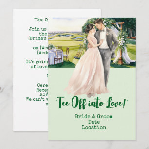 Convite Casamento de Golfe no campo de golfe