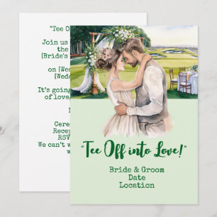 Convite Casamento de Golfe no campo de golfe