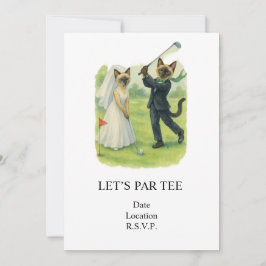 Convite Casamento de Golfe Vamos Par tI para amantes de ga