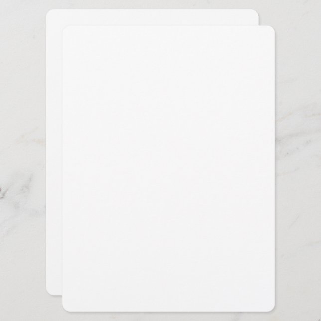 Convite Casamento de Grandes Vazios Brancos Arredondados (Frente/Verso)