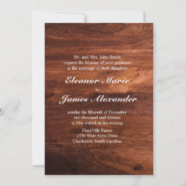 Convite Casamento de Grãos de Celeiro de Madeira Rústica