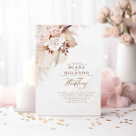 Convite Casamento de Grass Boho de Rosas Botânicas<br><div class="desc">Prados e flores botânicas de pasta mole e pastel elegantes convites para casamentos</div>