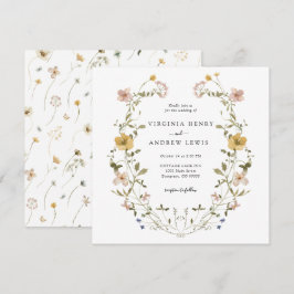 Convite Casamento de Grinalda Floral Elegante