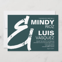 Casamento de Grunge, AMPERSAND BOLD Verde