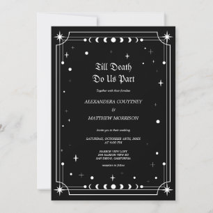 Convite Casamento de Halloween Até que a Morte nos Separe