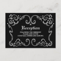 Casamento de Halloween Preto e Branco Recepção 3.5