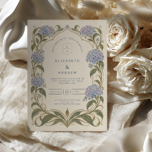 Convite Casamento de Hortênsia Art Nouveau