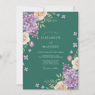 Convite Casamento de Hortênsia Eucalipto Âmbar