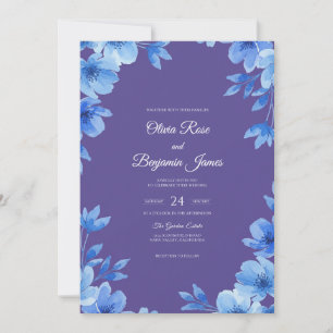 Convite Casamento de Hortênsia Eucalipto Violeta