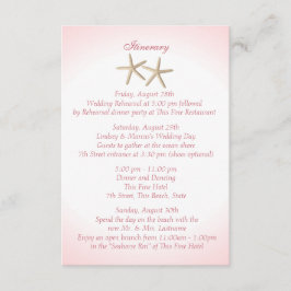 Convite Casamento de Hortênsia Rosa na Praia Itinerary